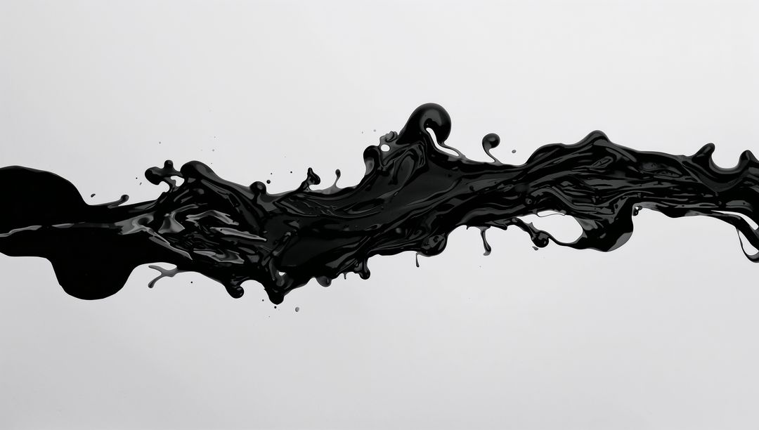 Dynamic Black Liquid Splash Abstract Wave Art