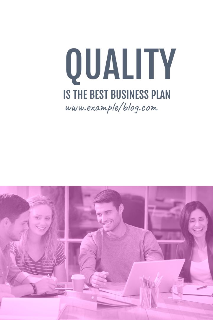 Team of Professionals Discussing Business Quality with Teamwork Focus