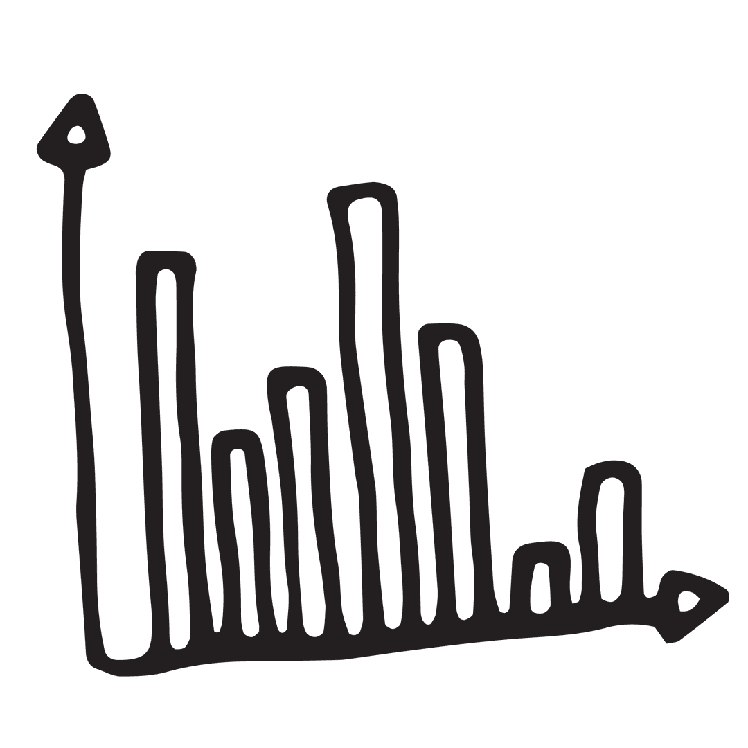 Hand-Drawn Chart Illustration on Transparent Background