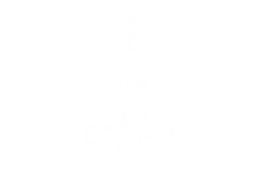 I Love Coffee Text on Transparent Background Illustration