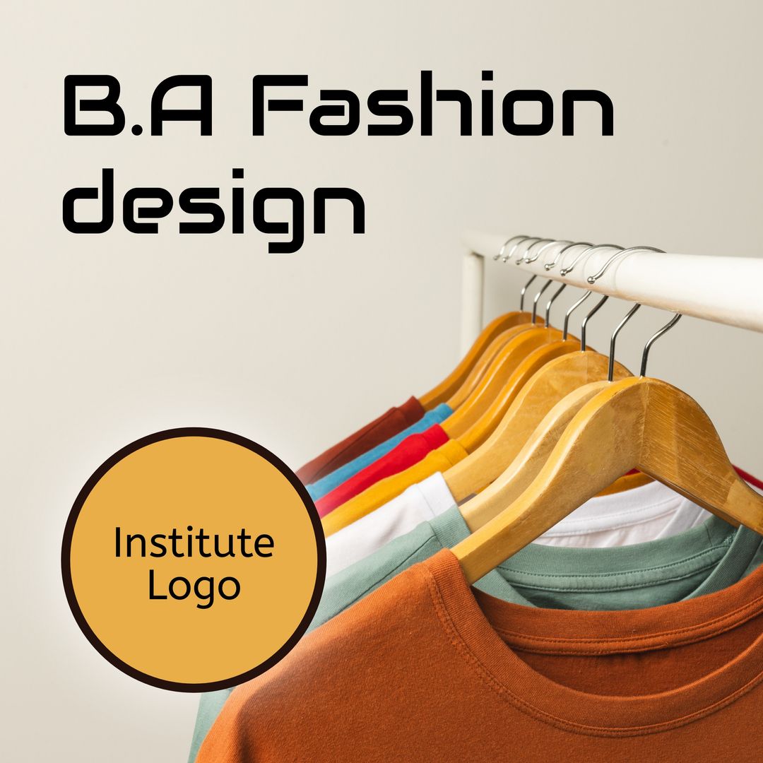 Colorful T-Shirts on Rack Highlighting Fashion Design Program