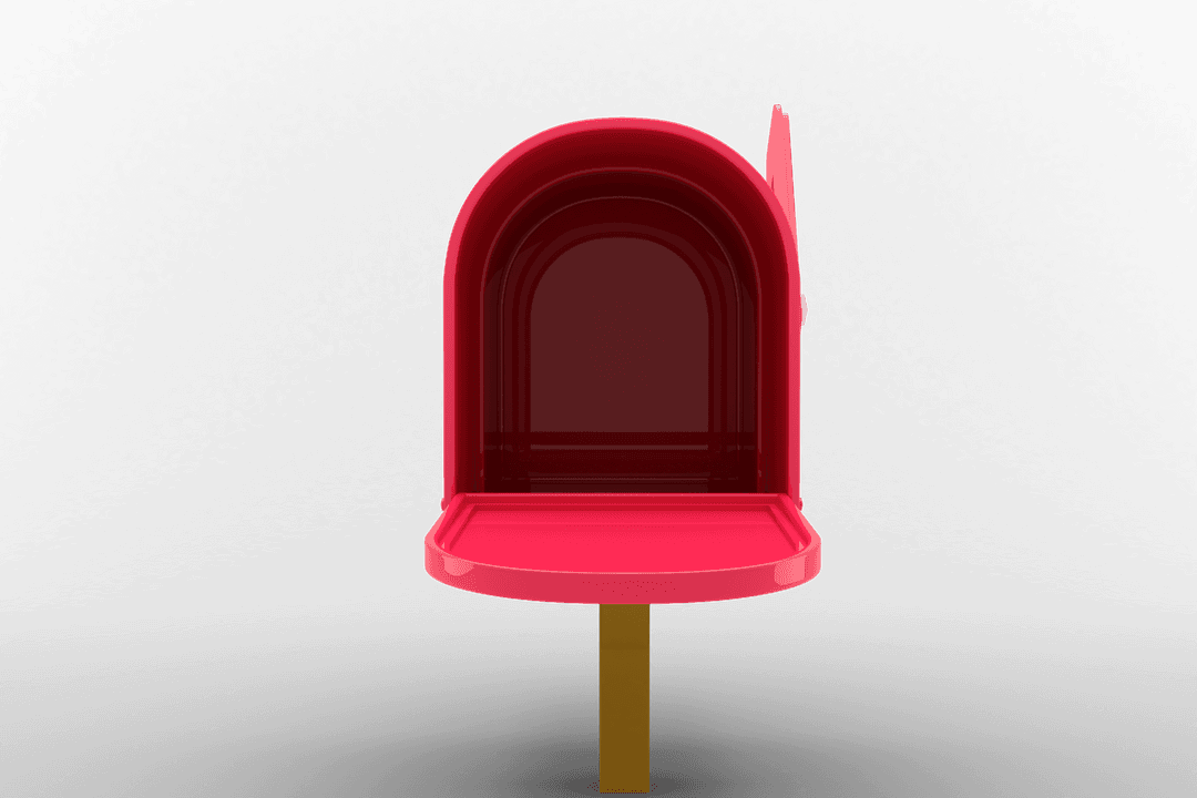 Pink Mailbox PNG Illustration on Transparent Background for Communication Design