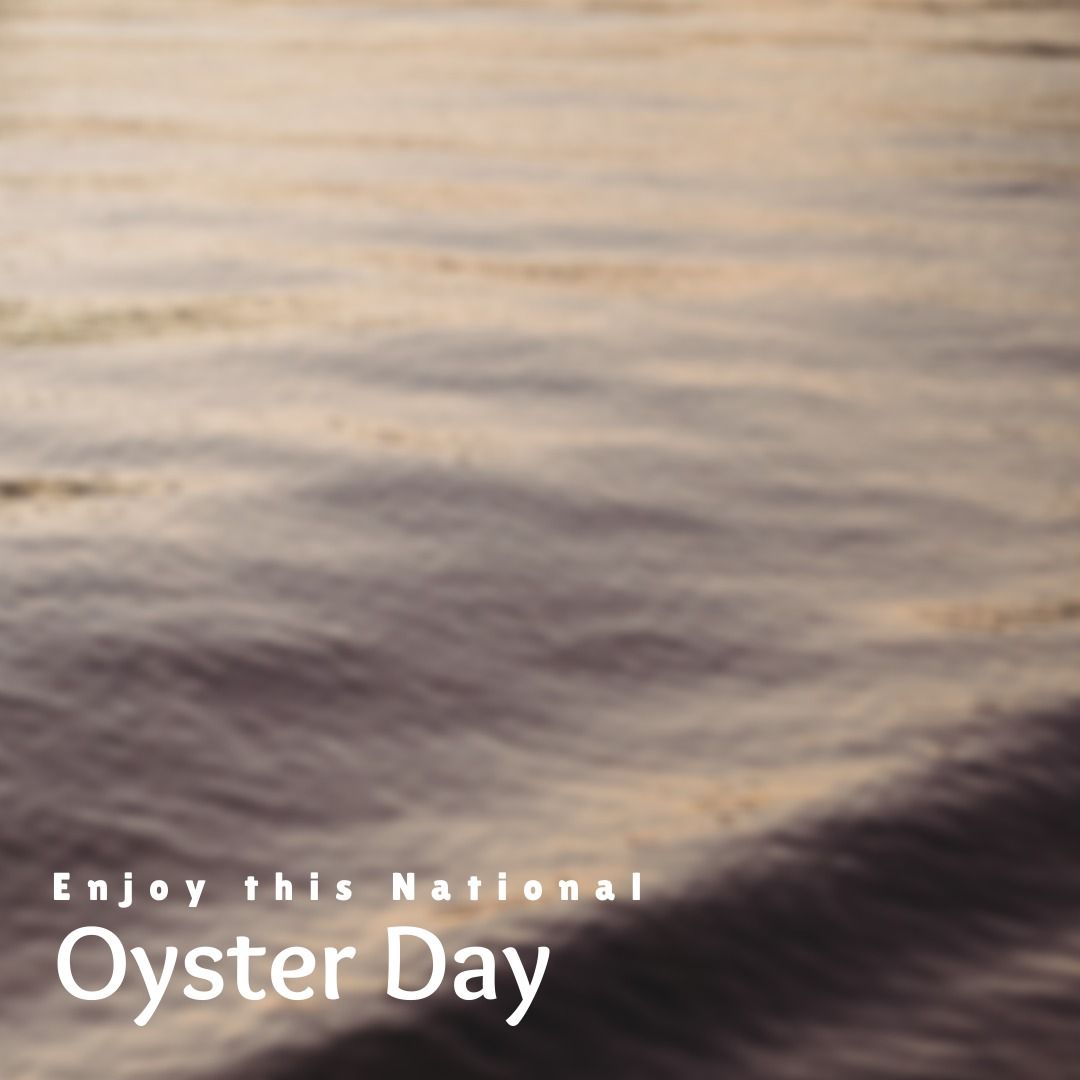 Image of enjoy this national oyster day over sea waves - Download Free Stock Templates Pikwizard.com