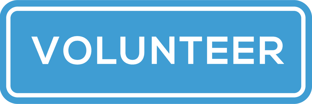Blue Volunteer Sign with Transparent Background Motivation Concept