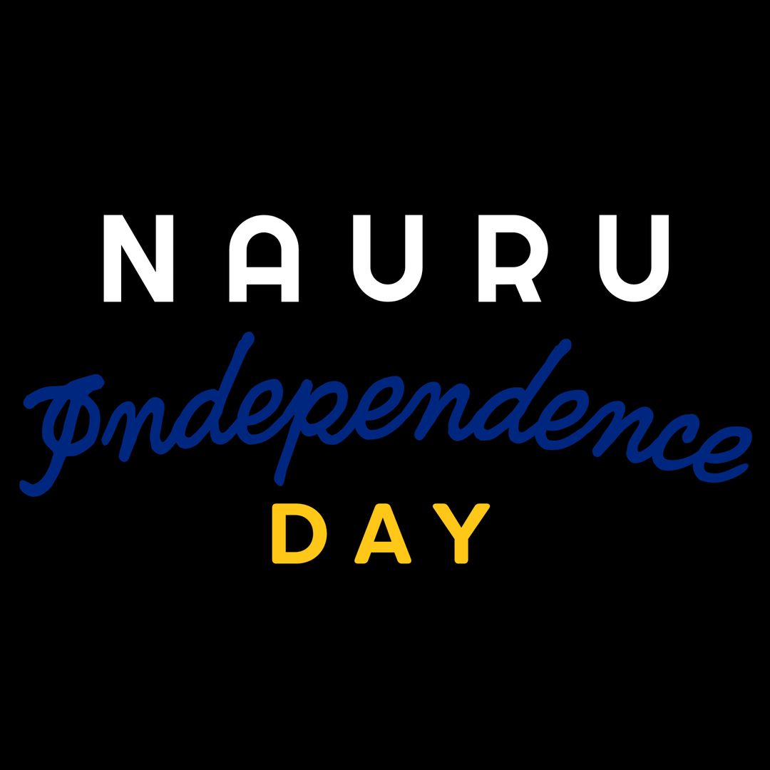 Nauru Independence Day Celebration Graphic with Patriotic Flair - Download Free Stock Templates Pikwizard.com