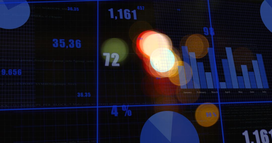 Business Data Technology Against Luminous Background