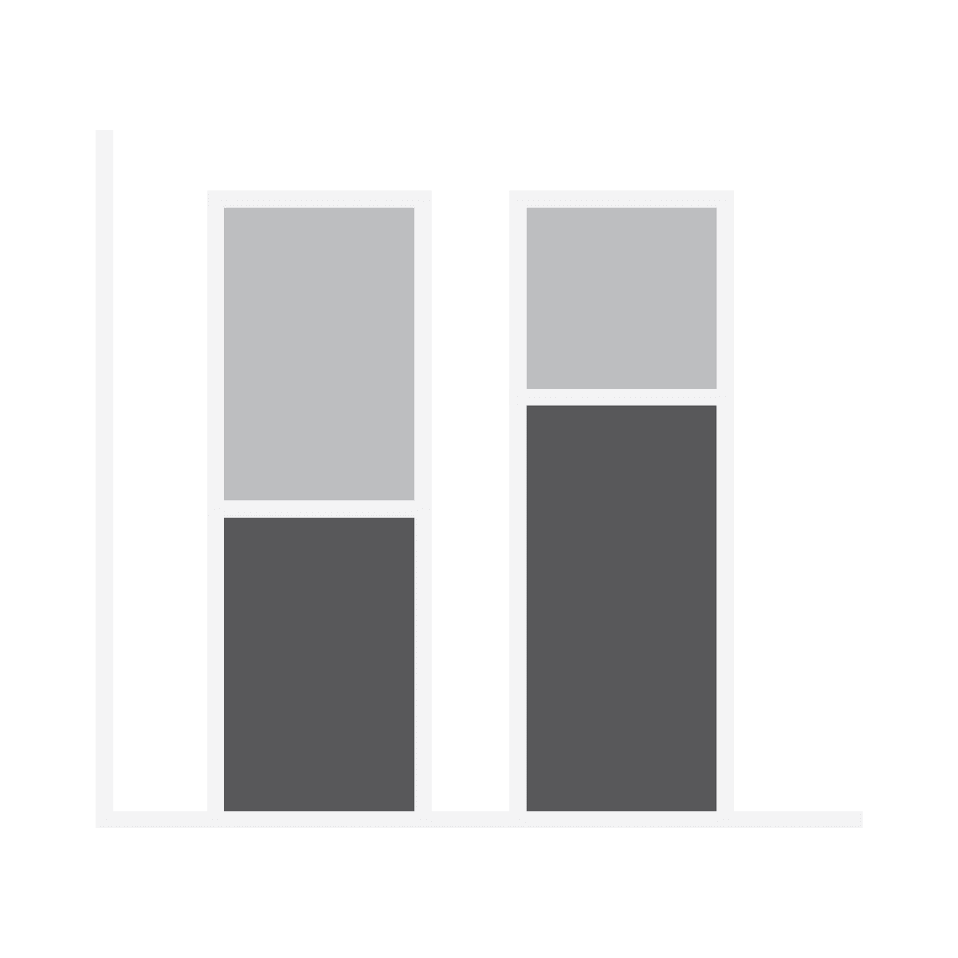Transparent Vector Illustration of Stacked Bar Chart