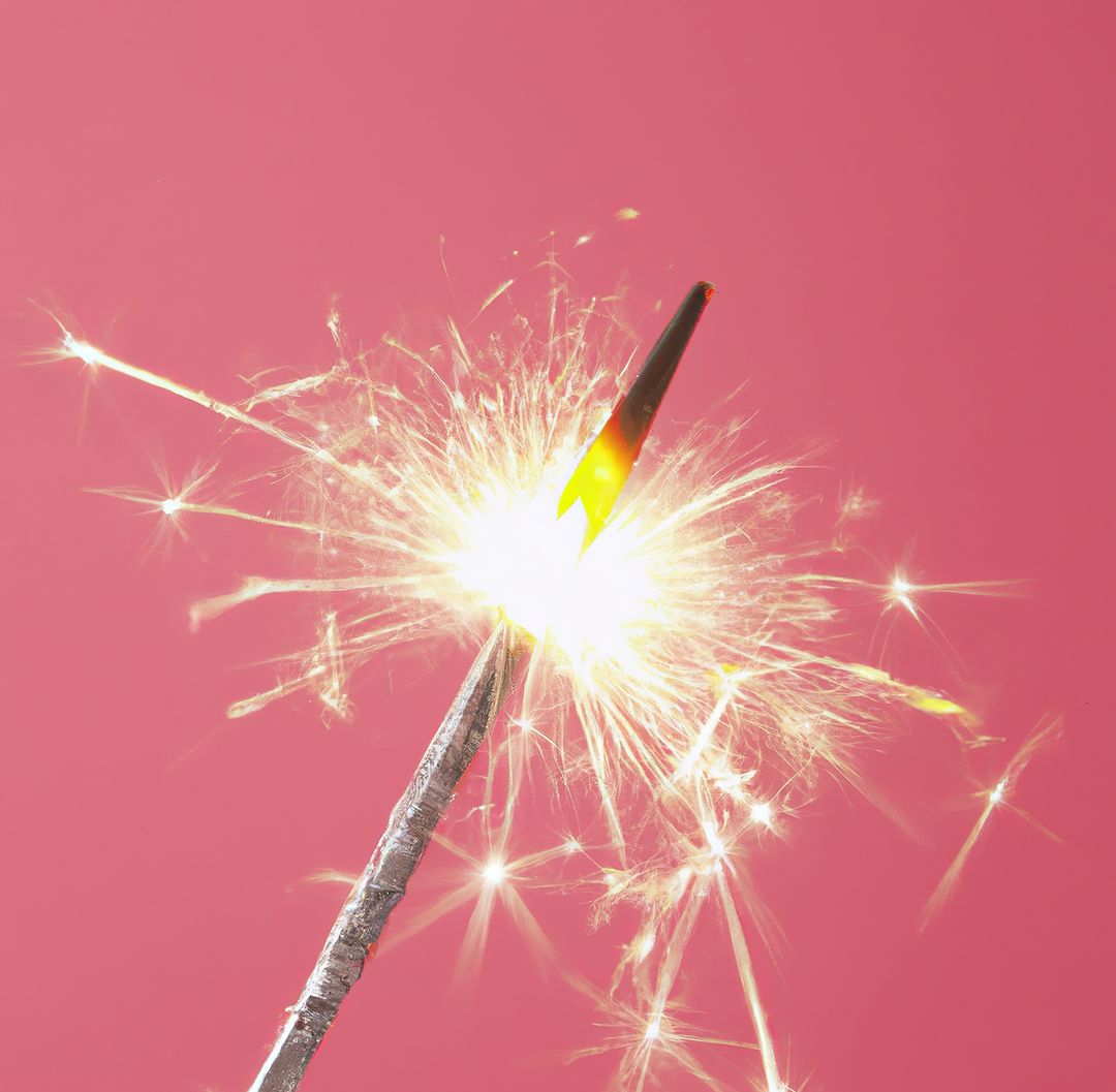 Close-up of Burning Sparkler Against Pink Background - Free Images, Stock Photos and Pictures on Pikwizard.com