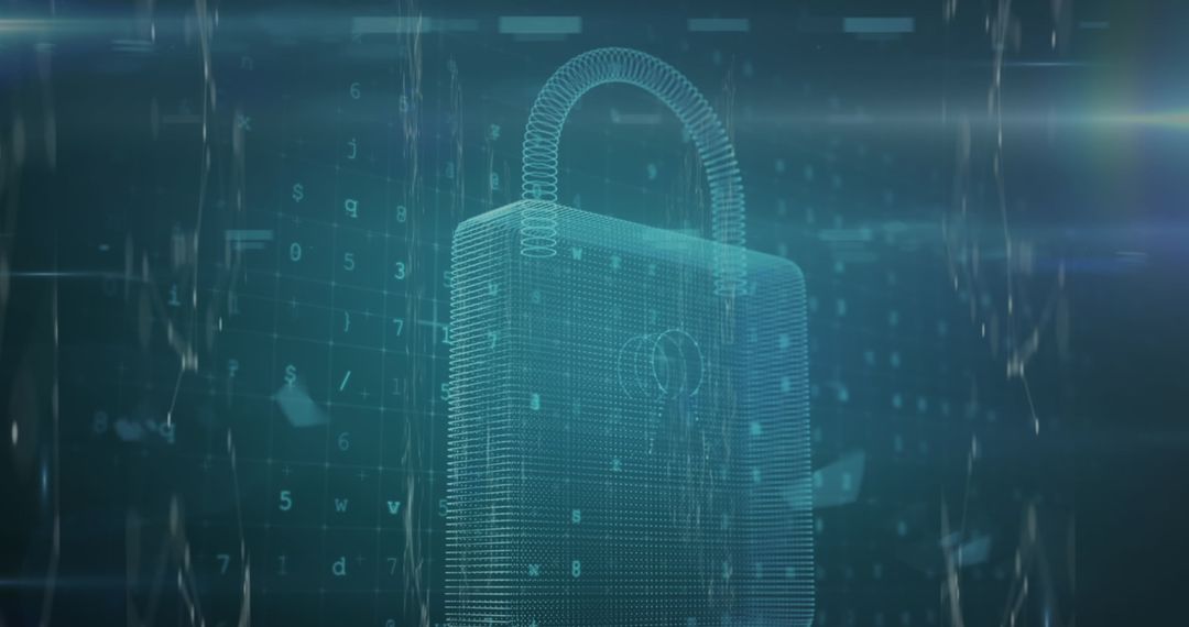 Digital Padlock Icon Symbolizing Cybersecurity Concepts