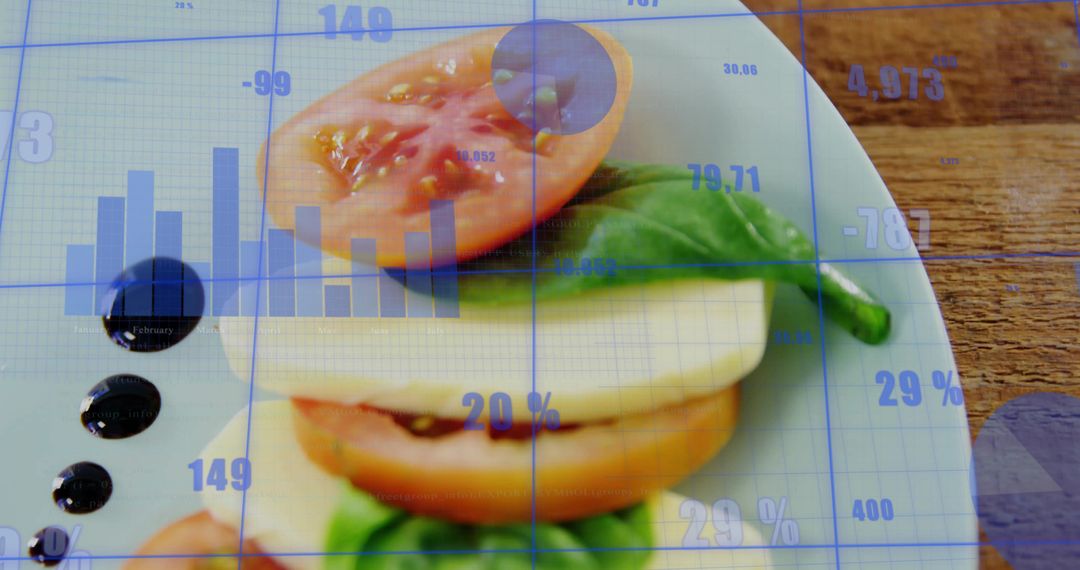 Digital Analysis on Fresh Caprese Salad Presentation