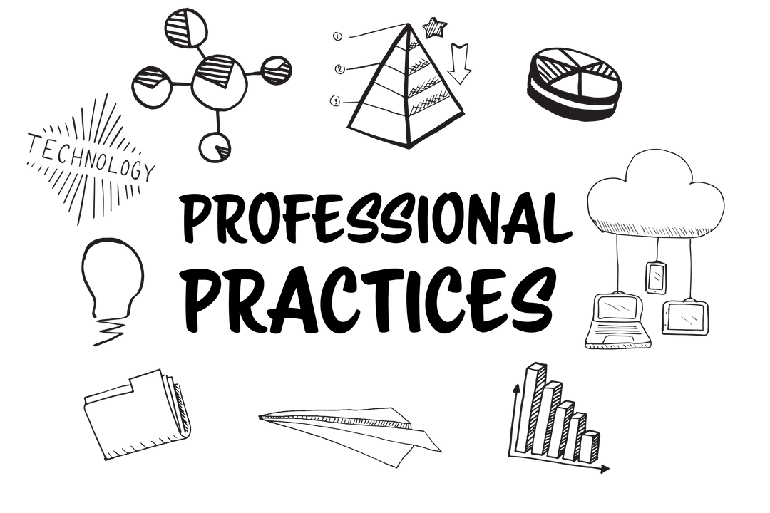 Transparent Digital Illustration of Business Symbols on Clear Ordering Balanced Managers