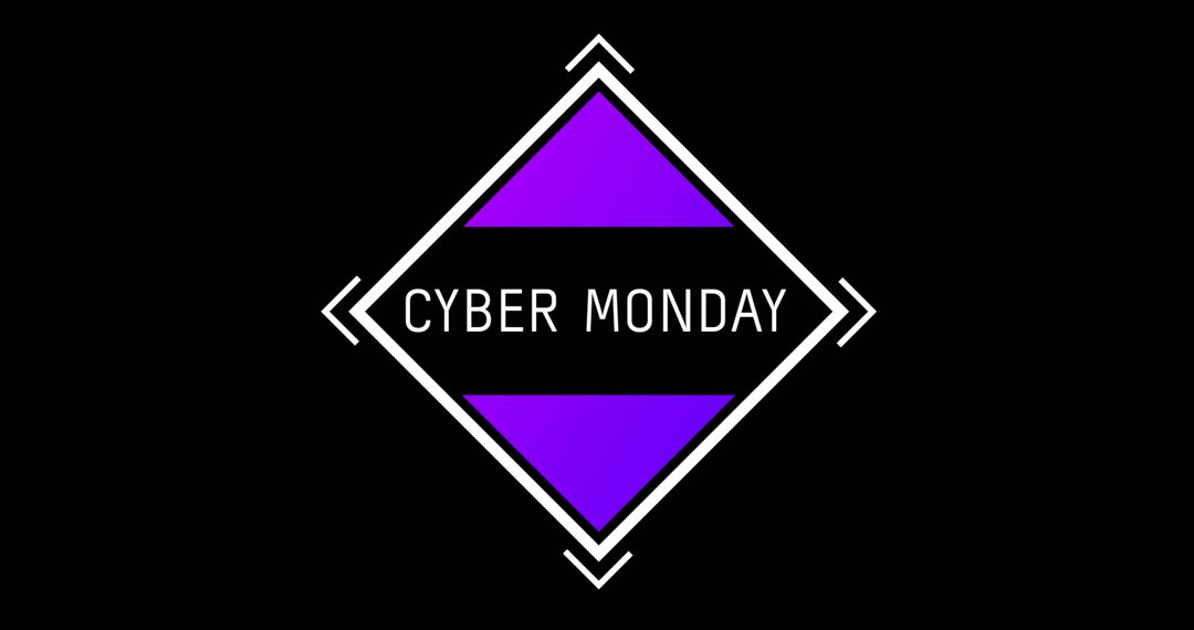Cyber Monday Design with Purple and Black Color Theme