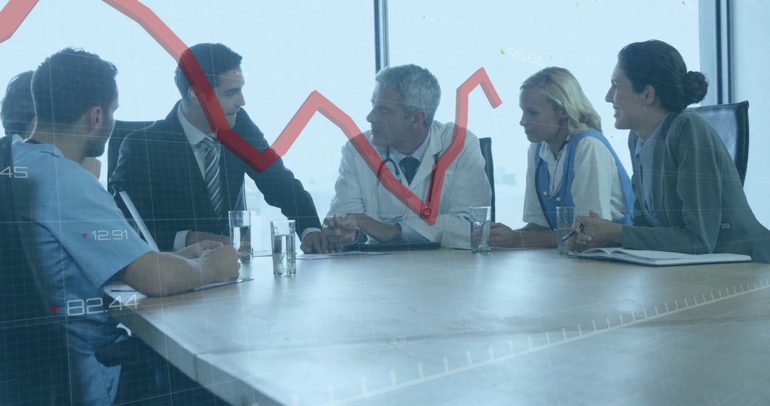 Global Financial Data Processing amidst Business Team Discussion