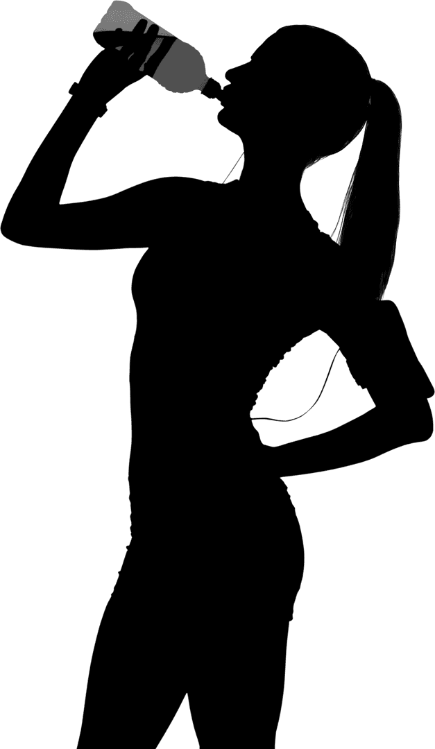 Silhouette of Woman Vector on Transparent Background