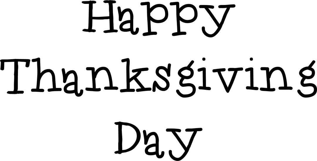 Transparent Thanksgiving Typography Elegant Style