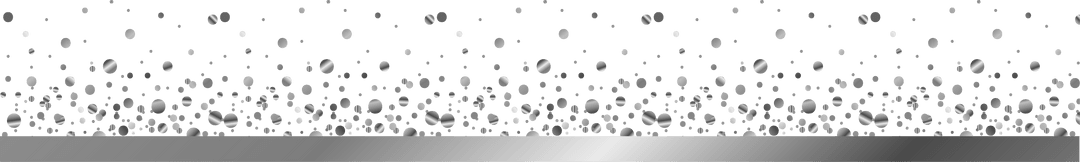 Geometric Gray Circles Horizontal Pattern with Transparent Background