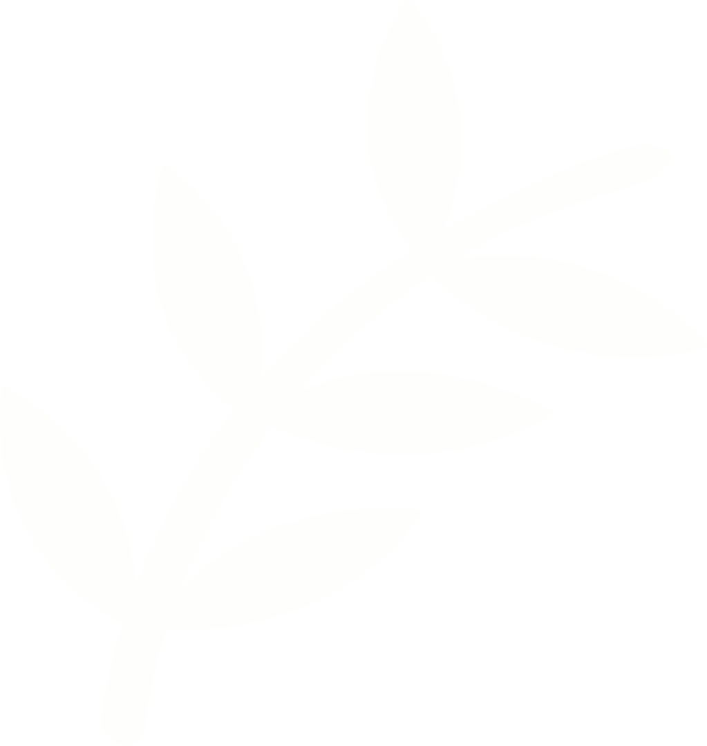 White Plant Leaf Silhouette on Transparent Background Vector