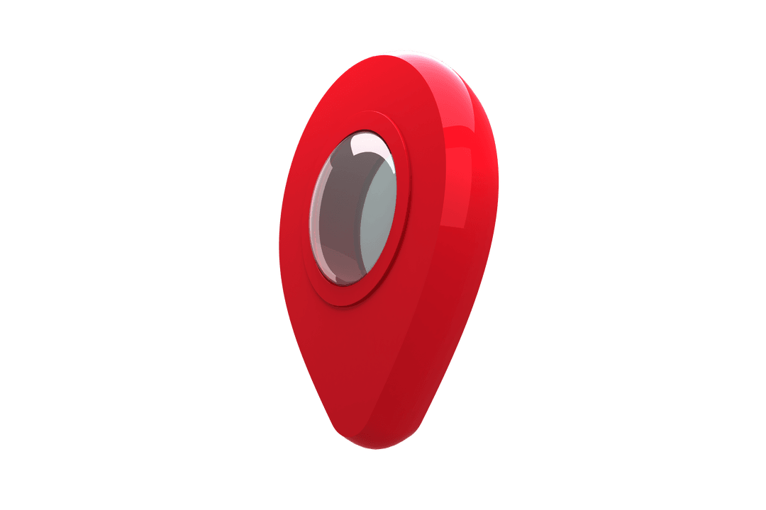 Close-Up of Transparent Red Navigation Marker Icon