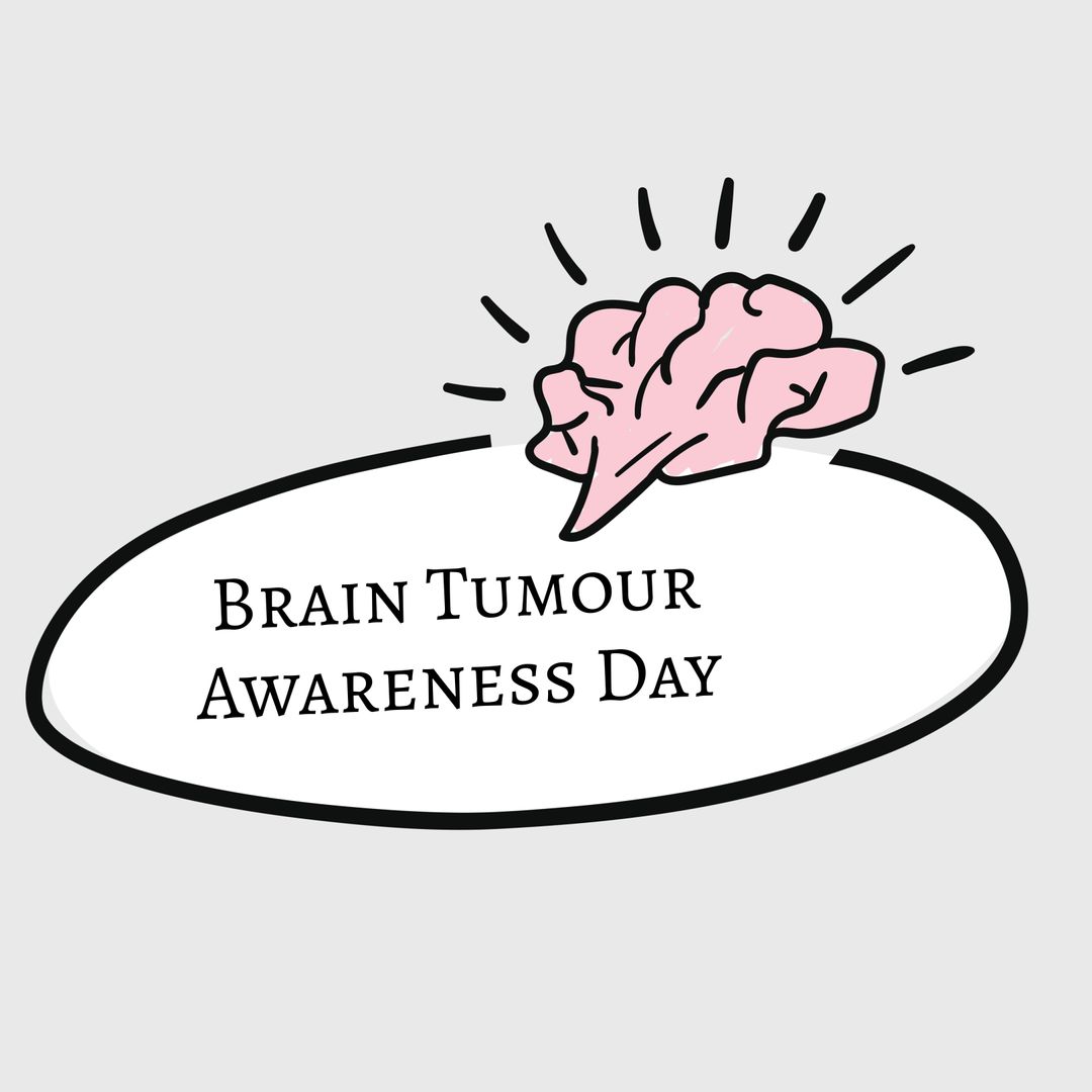 Brain Tumour Awareness Day Symbol with Illustrative Brain