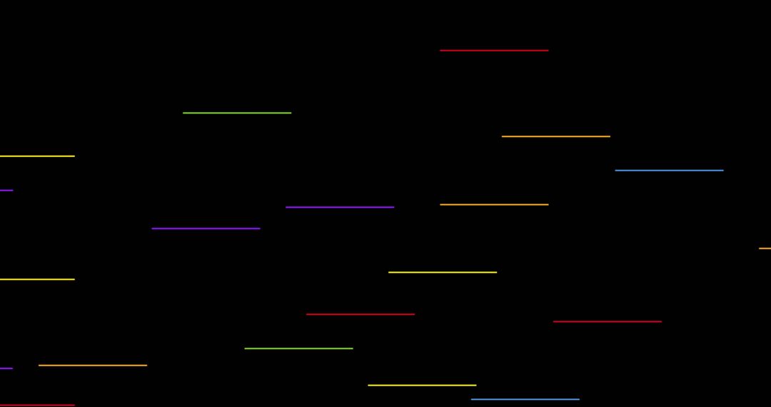 Colorful Abstract Lines on Black Background