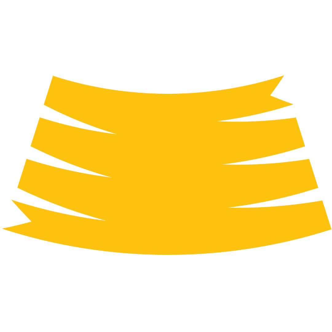 Striped Yellow Shapes on Transparent Background