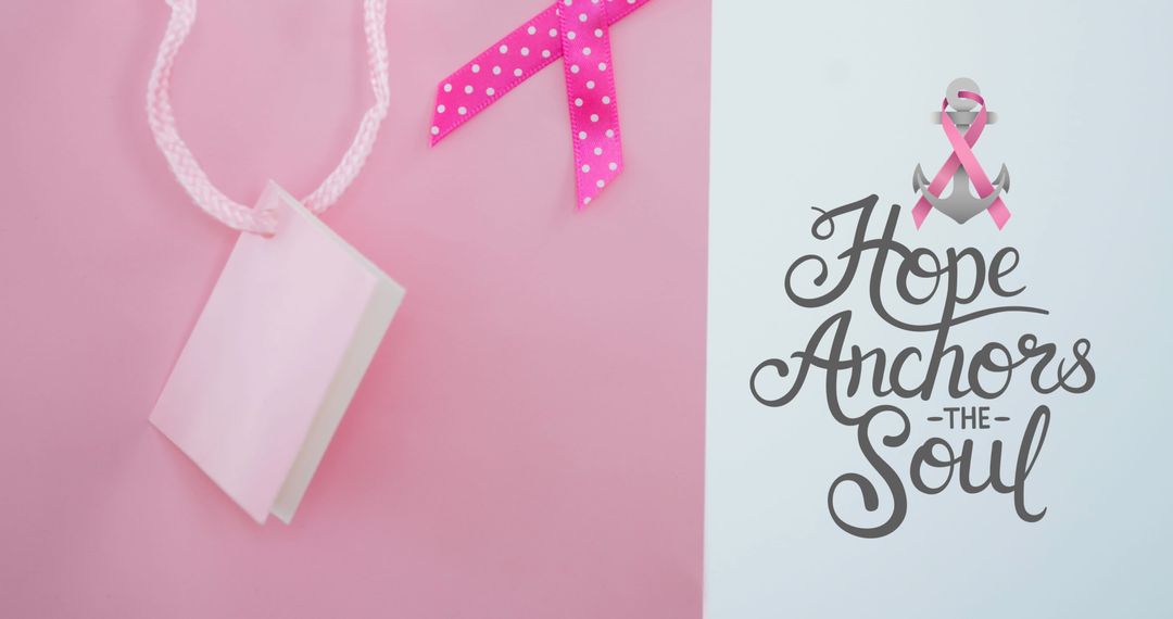 Hope Anchors the Soul Breast Cancer Awareness Concept