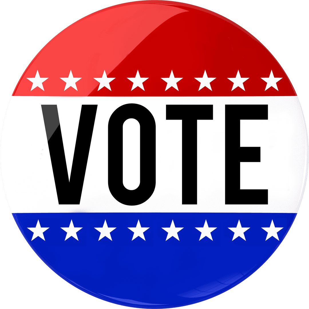 Vote Button with Transparent Background for Elections