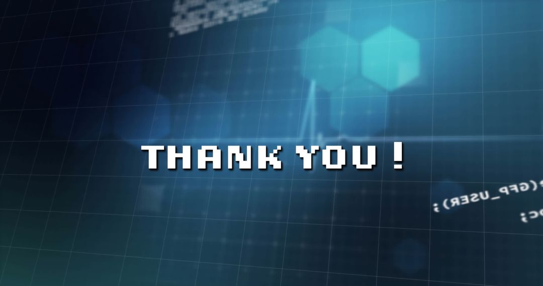 Thank You Text Digital Interface with Technology Background