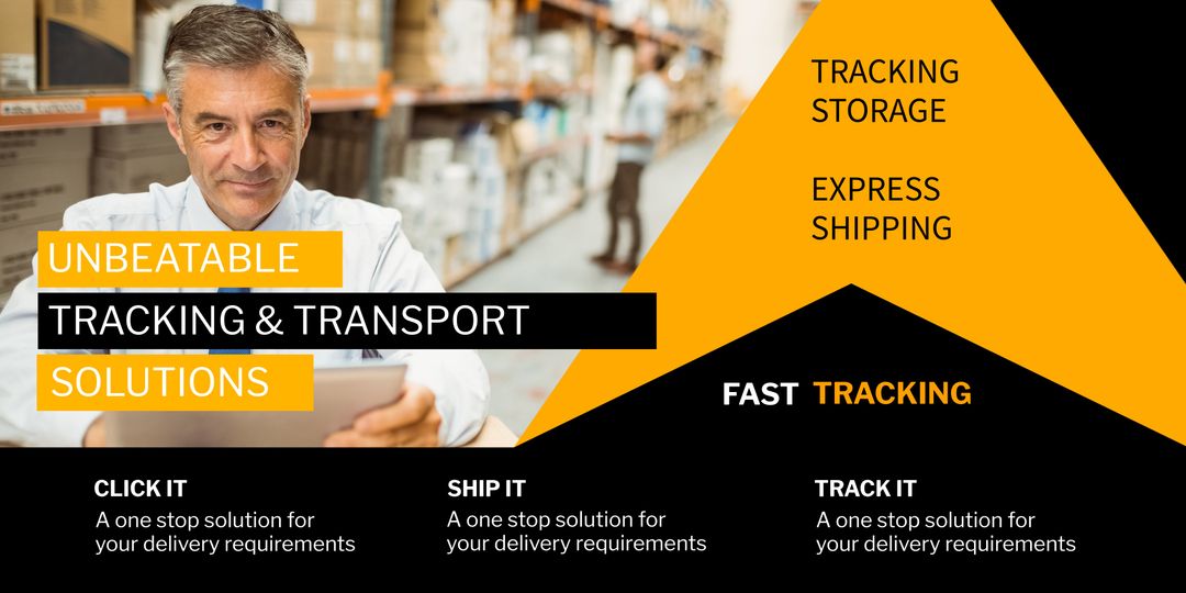 Professional in Warehouse Highlighting Efficient Tracking Solutions