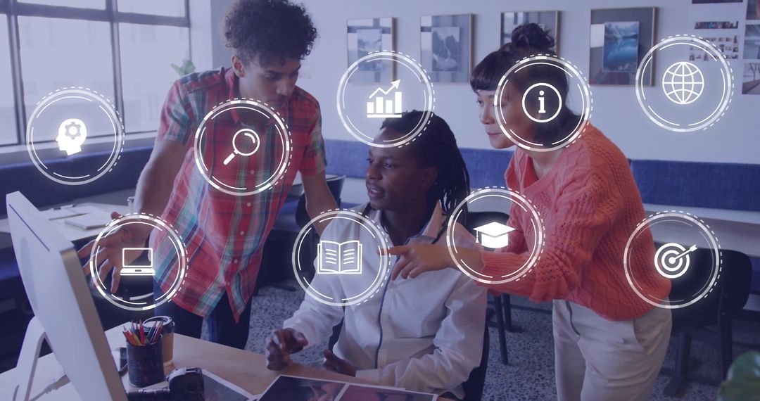 Teamwork and Innovation in Modern Office Environment