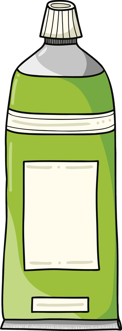 Illustrative Green Toothpaste on Transparent Background