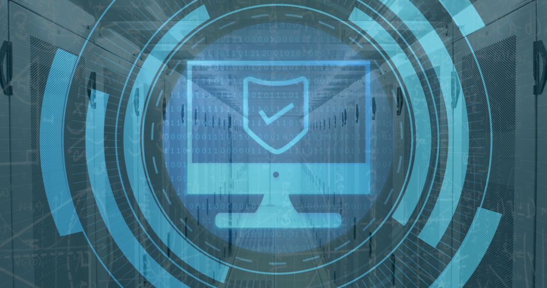 Cybersecurity Interface Overlay on Data Servers Concept