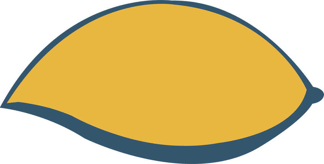 Flat Abstract Organic Shape with Transparent Background