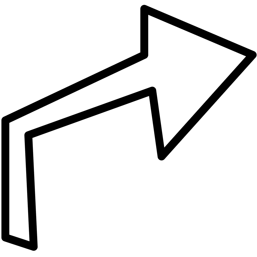 Black Arrow PNG on Transparent Background for Design