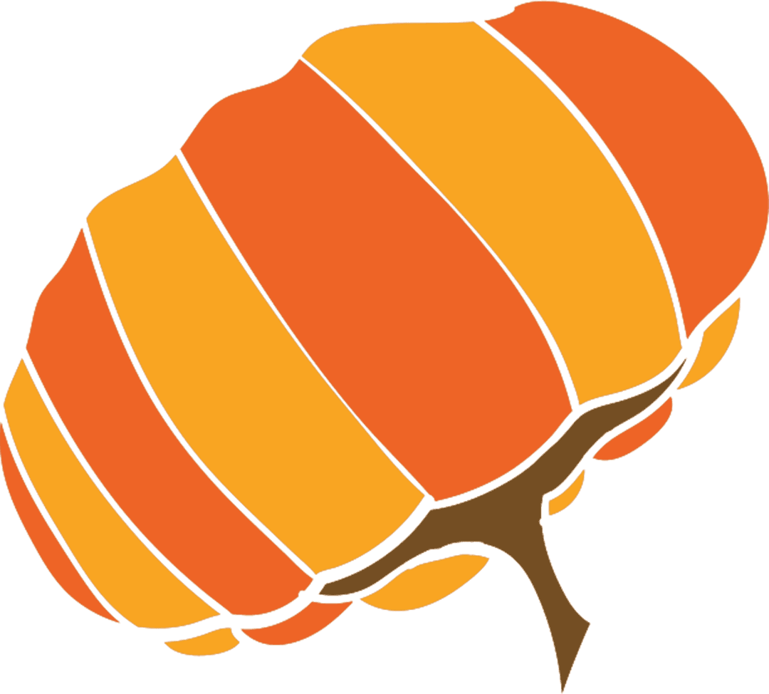 Transparent Pumpkin Illustration with Vibrant Autumn Colors
