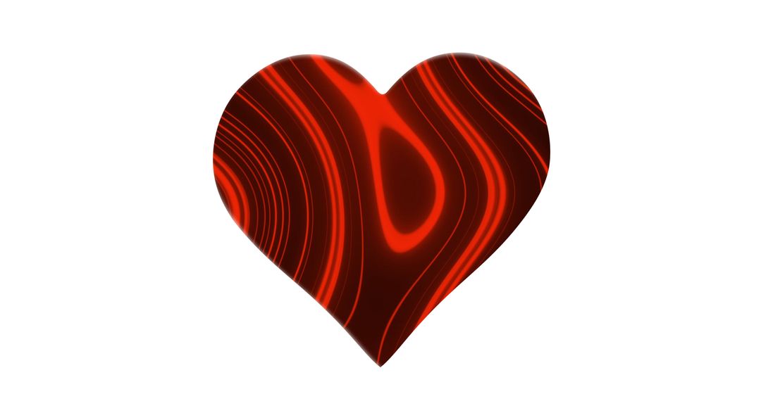 Dynamic Red Heart with Abstract Pattern on White - Free Images, Stock Photos and Pictures on Pikwizard.com
