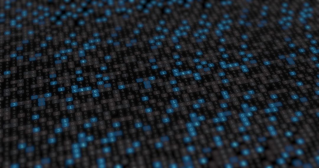 Abstract Digital Pixels Backdrop with Blue Accents