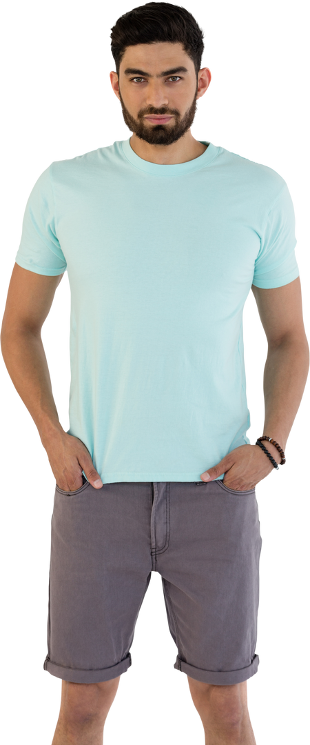 Transparent young man standing with hands in pockets in casual outfit - Download Free Stock Images Pikwizard.com