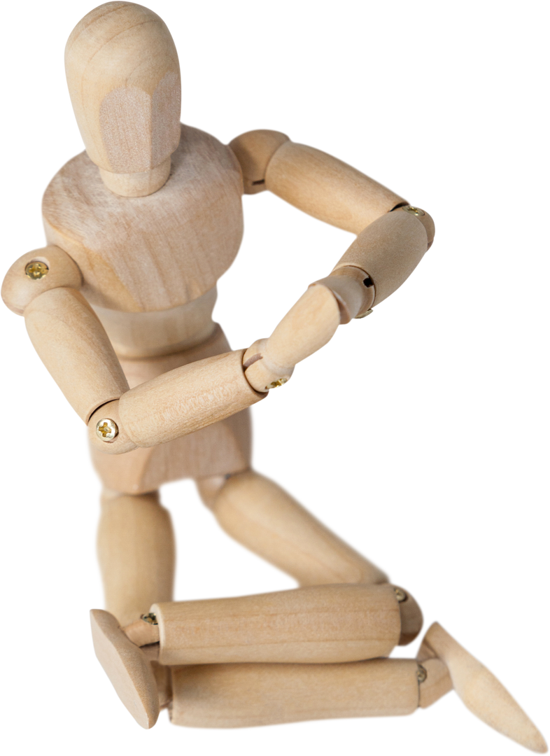 Transparent Wooden 3D Figurine Performing Yoga Pose on Floor - Download Free Stock Images Pikwizard.com