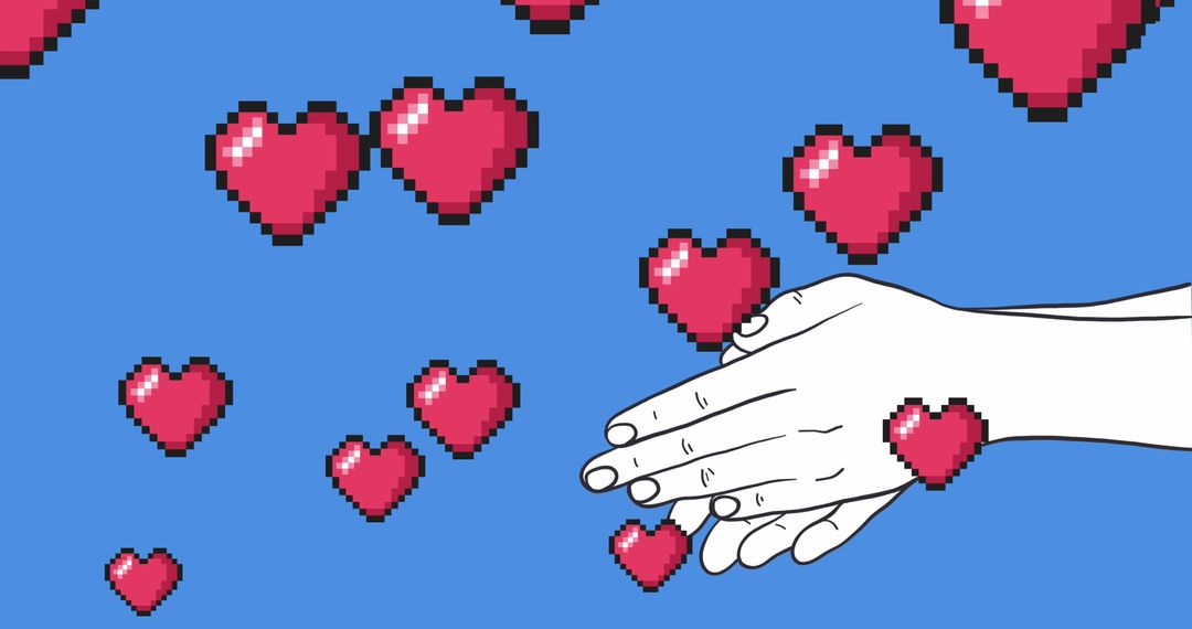 Digital Gestures of Appreciation with Pixelated Hearts