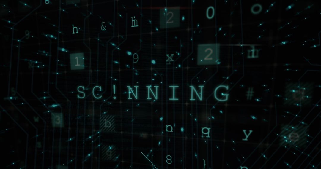 Abstract Digital Data Security Visualization