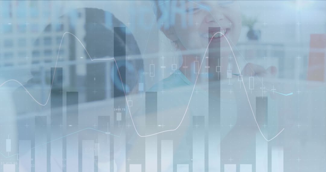 Abstract financial graph and business chart with smiling person - Free Images, Stock Photos and Pictures on Pikwizard.com