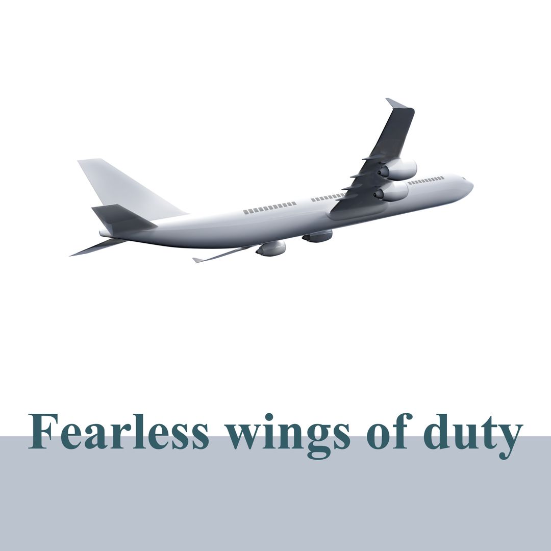 Commercial Airplane Soaring With Inspirational Text