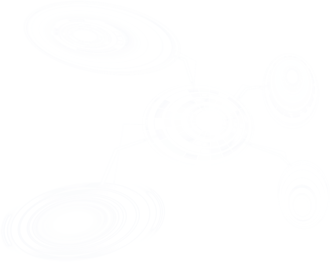 Abstract Digital Network Scans on Transparent Background