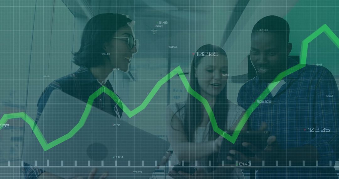 Colleagues Analyzing Charts in Modern Office Business Setting