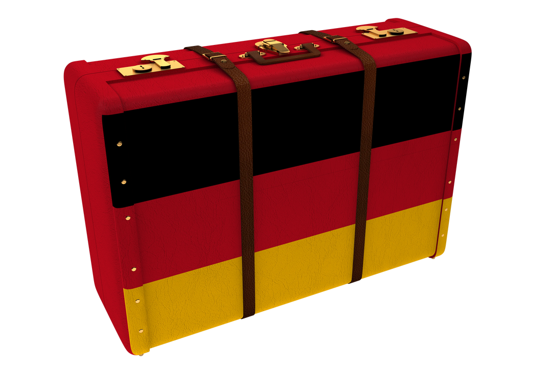 Travel Suitcase with German Flag Vector on Transparent Background - Download Free Stock Images Pikwizard.com