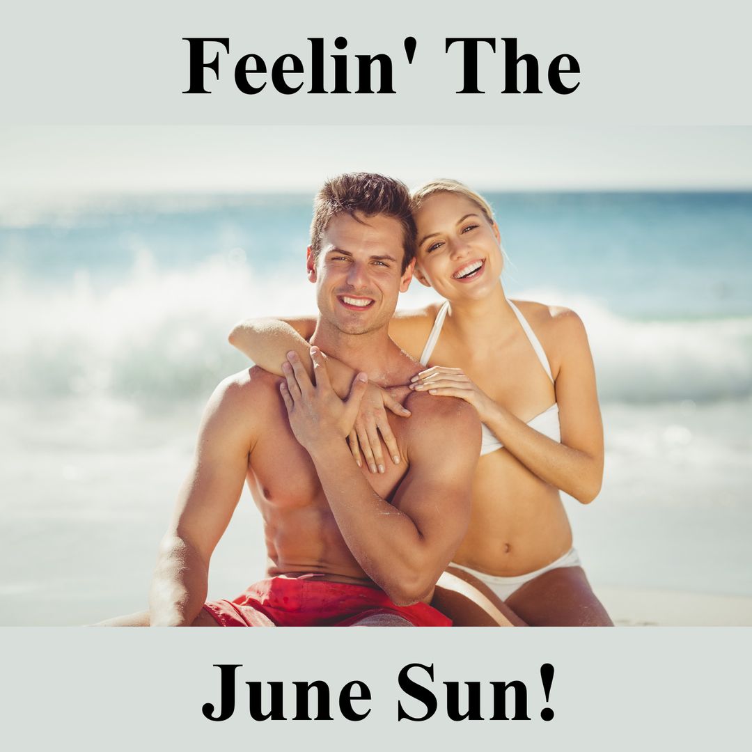 Happy Couple Enjoys Sunny Beach Day Together