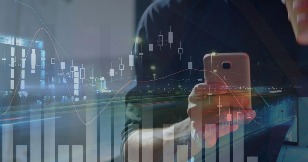 Cybersecurity Concept with Smartphone Data Visualization