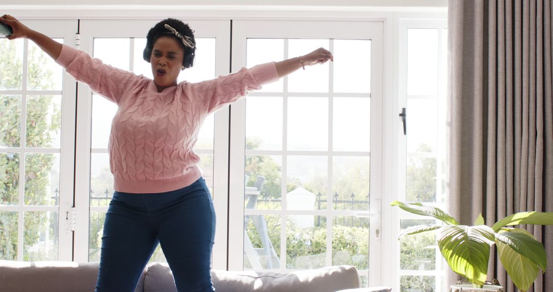 Joyful Dance at Home with Bright Daylight