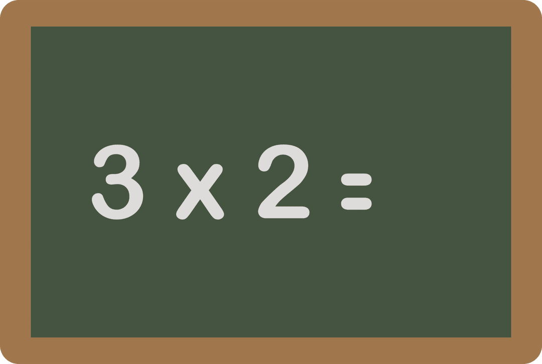 Transparent Math Problem Blackboard Illustration for Education